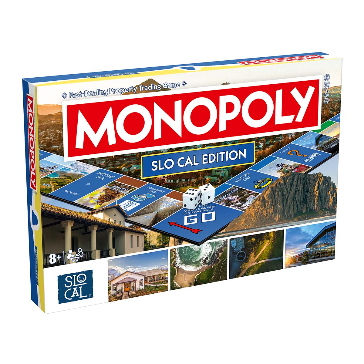 SLO CAL California Monopoly Board Game Box with Scenic Images