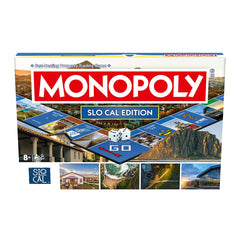 Monopoly SLO CAL Edition board game featuring iconic landmarks of California's central coast.