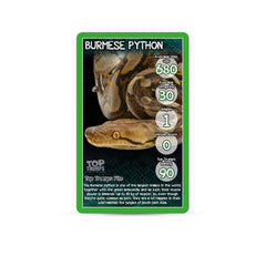 Snakes Top Trumps Card Game